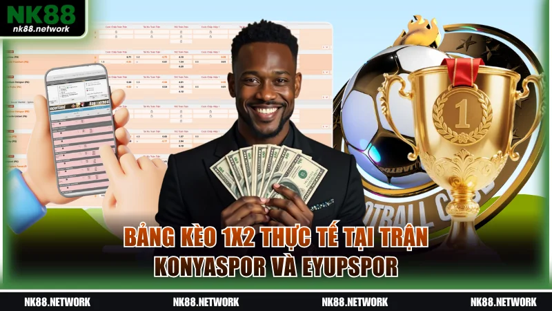 Bảng kèo 1X2 thực tế tại trận Konyaspor và Eyupspor