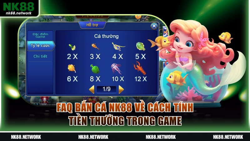 FAQ bắn cá NK88 về cách tính tiền thưởng trong game